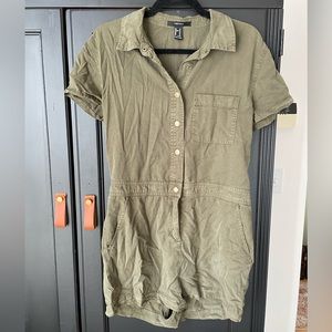 Army Green Cargo Romper | Forever 21
